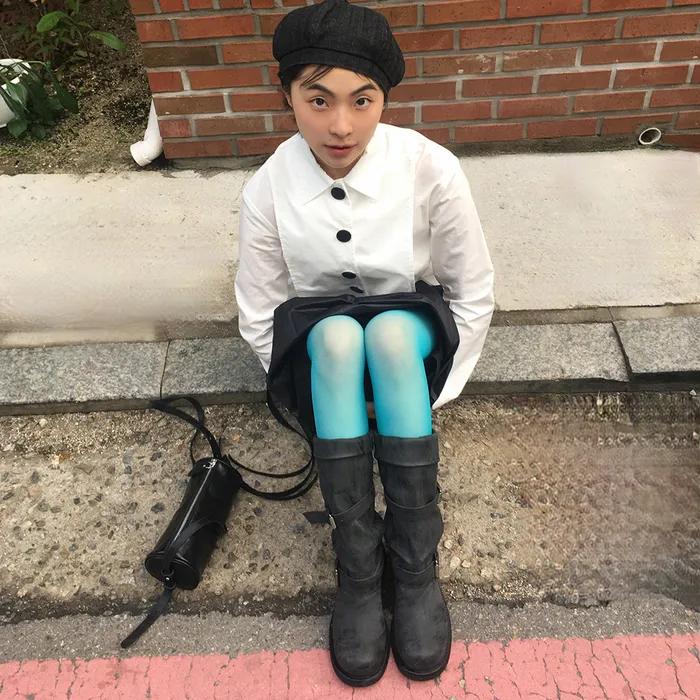 Slouchy Long Boots_ Washed Black