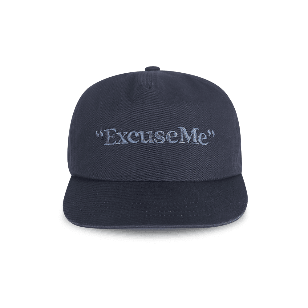 EXCUSE ME 5-PANEL CAP_WASHED NAVY (4월 26일 예약발송)