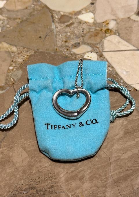Tiffany&co heart 925silver necklace
