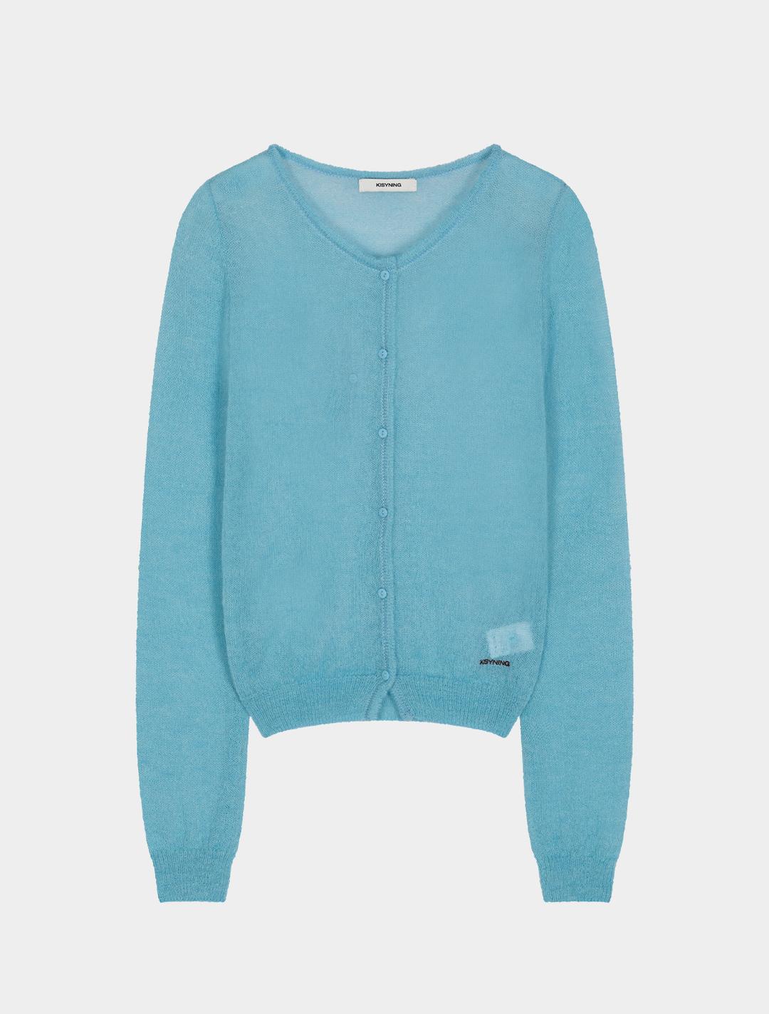 Denish See-Through Cardigan (Blue)