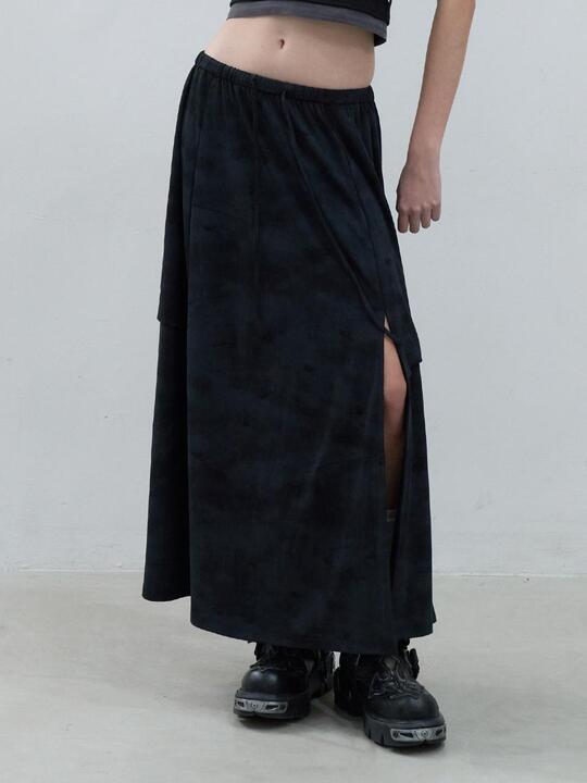 VOLUME MAXI SKIRT [BLACK]