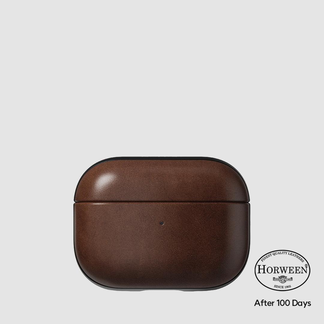 에어팟 프로 2세대 호윈 가죽 케이스 - 러스틱 브라운