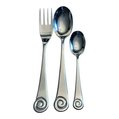 Robert Welch Ammonite Bright Stainless Flatware 3 Serving Pieces Spoons & Fork  | eBay