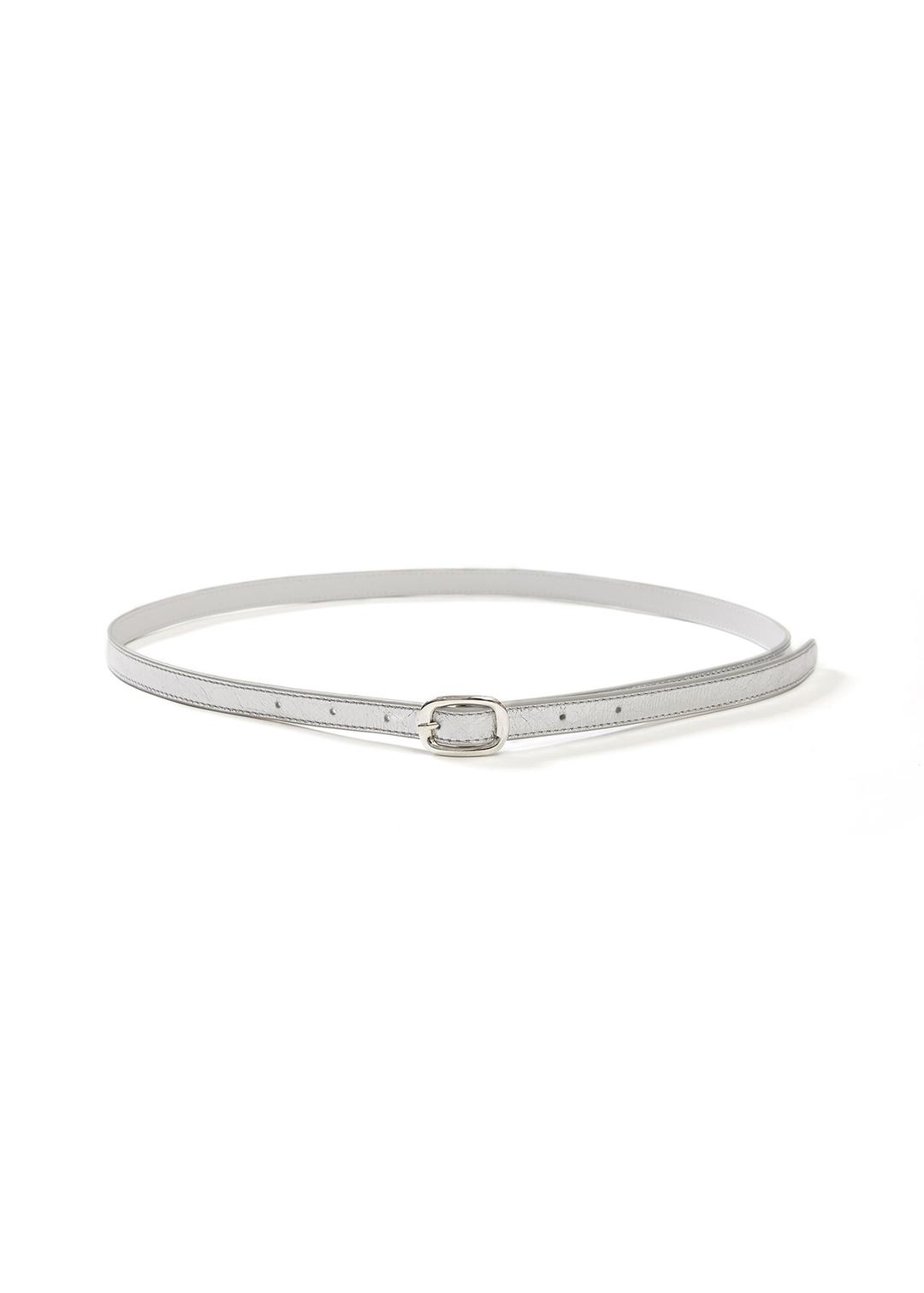 TRIPLE LAYER LEATHER BELT (SILVER)