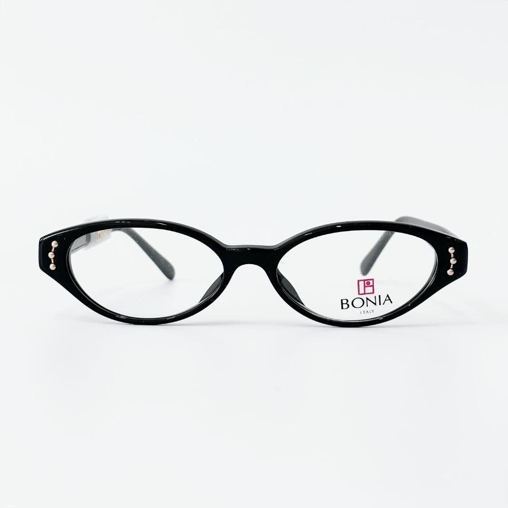 BONIA gold detail black horn glasses