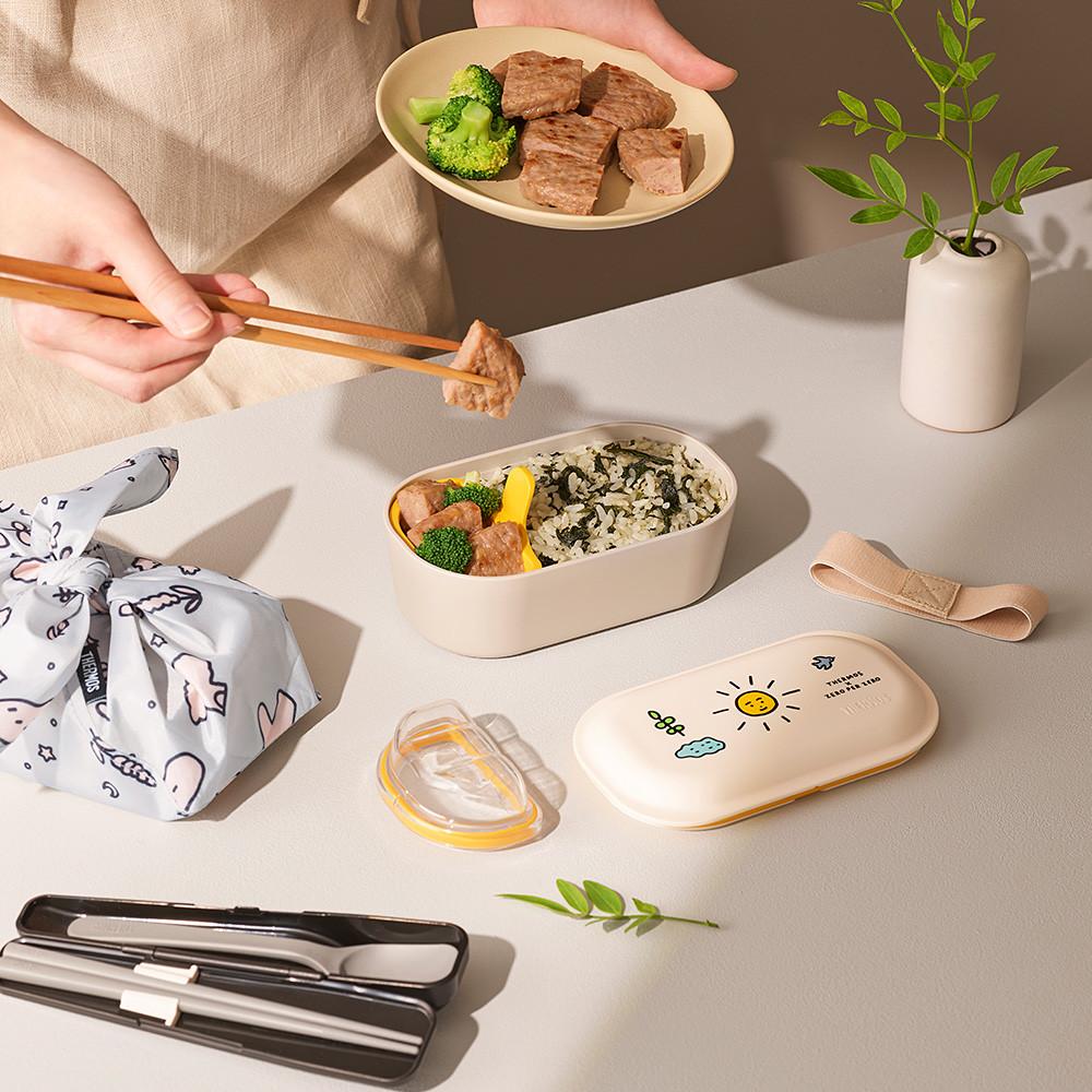 [써모스] 제로퍼제로 라이트밀 런치박스 DJM-570KC 간편도시락 전자렌지사용