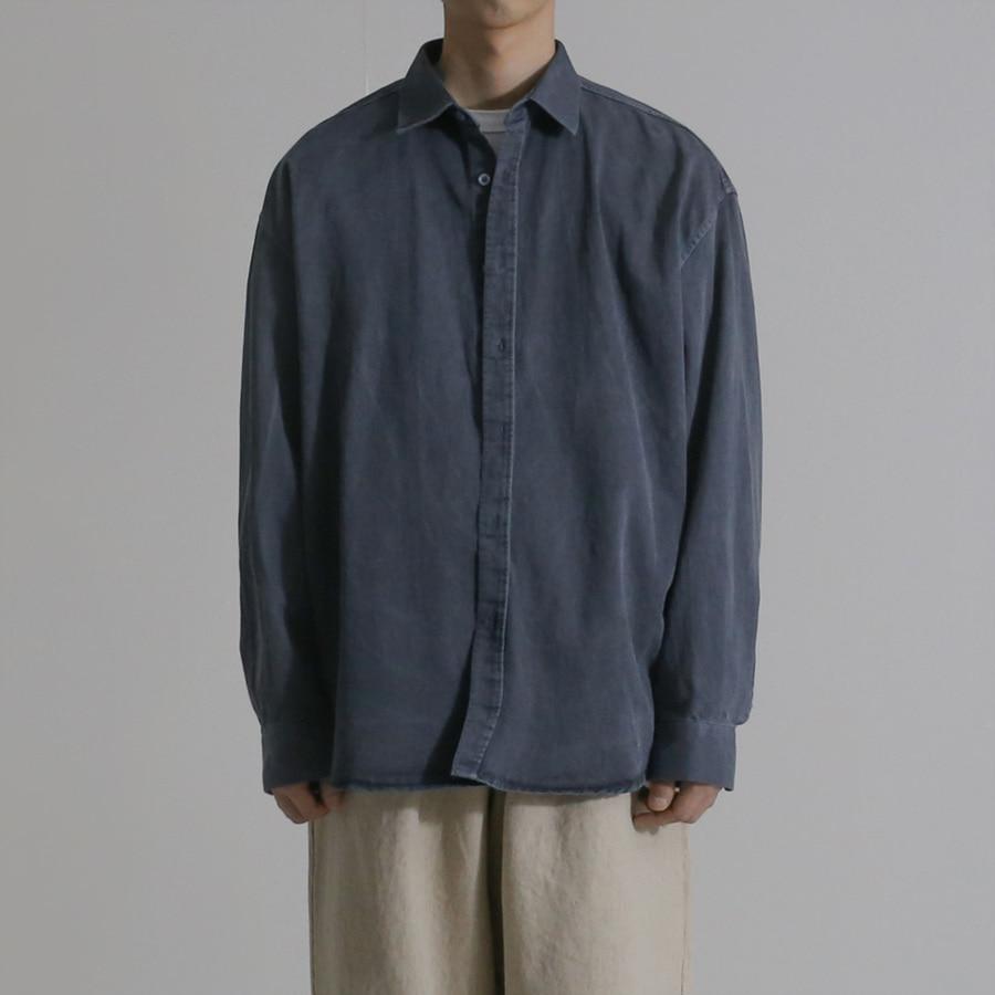 [당일배송] 아이다큐 데일리 피그먼트 오버핏 셔츠 (4Color)