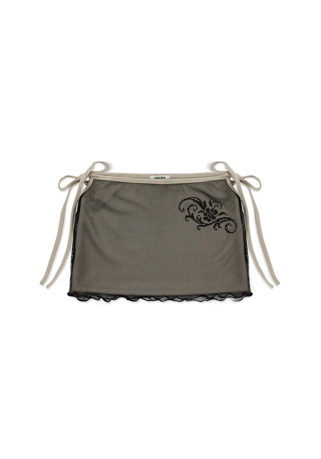 Lust Mesh Mini Skirt [Beige]