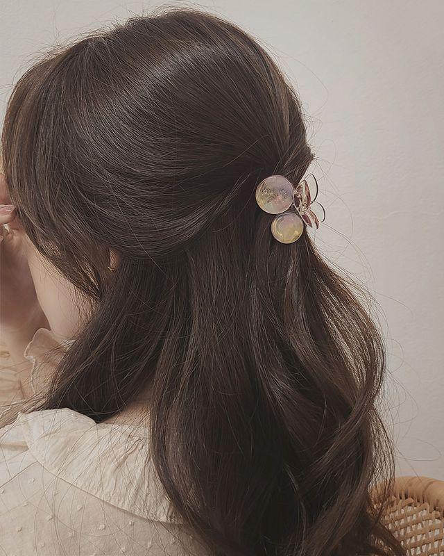 쥬디스 셀룰로오스 앵두 체리 비비드 미니 반머리 헤어 집게핀 7color