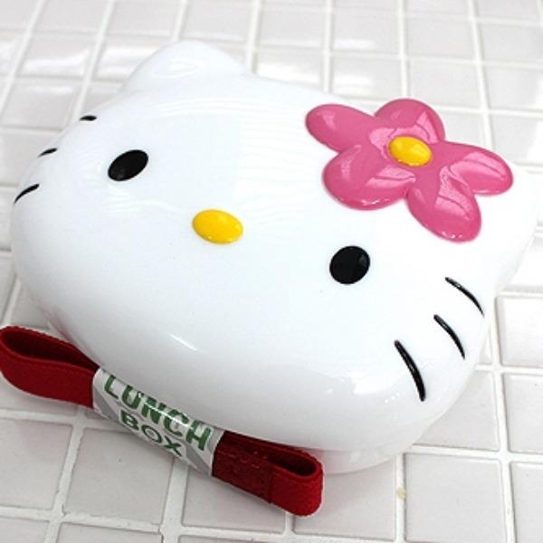 (일본)산리오 헬로키티 얼굴 1단 밴드 도시락통 (플라워)