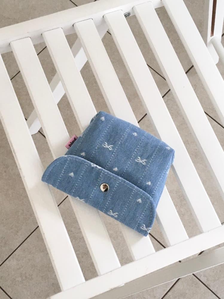 스윗데님 버튼 파우치 