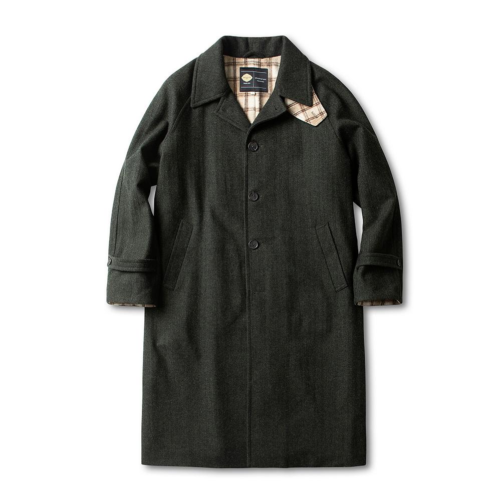 Raglan Balmacaan Coat (Green)