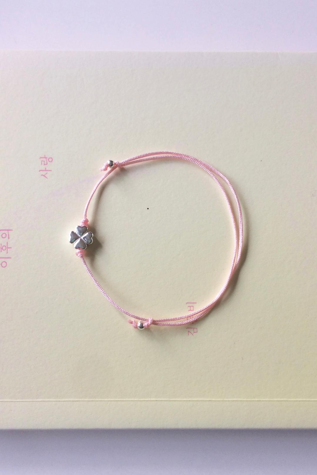 (925S) clover knot bracelet (3c)