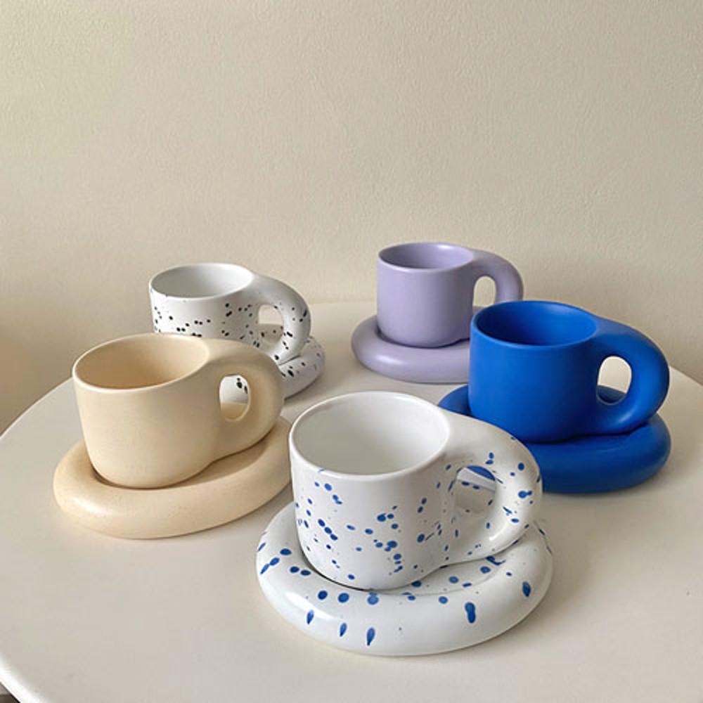 오브먼트 세라믹 통통 머그잔 플레이트 세트
