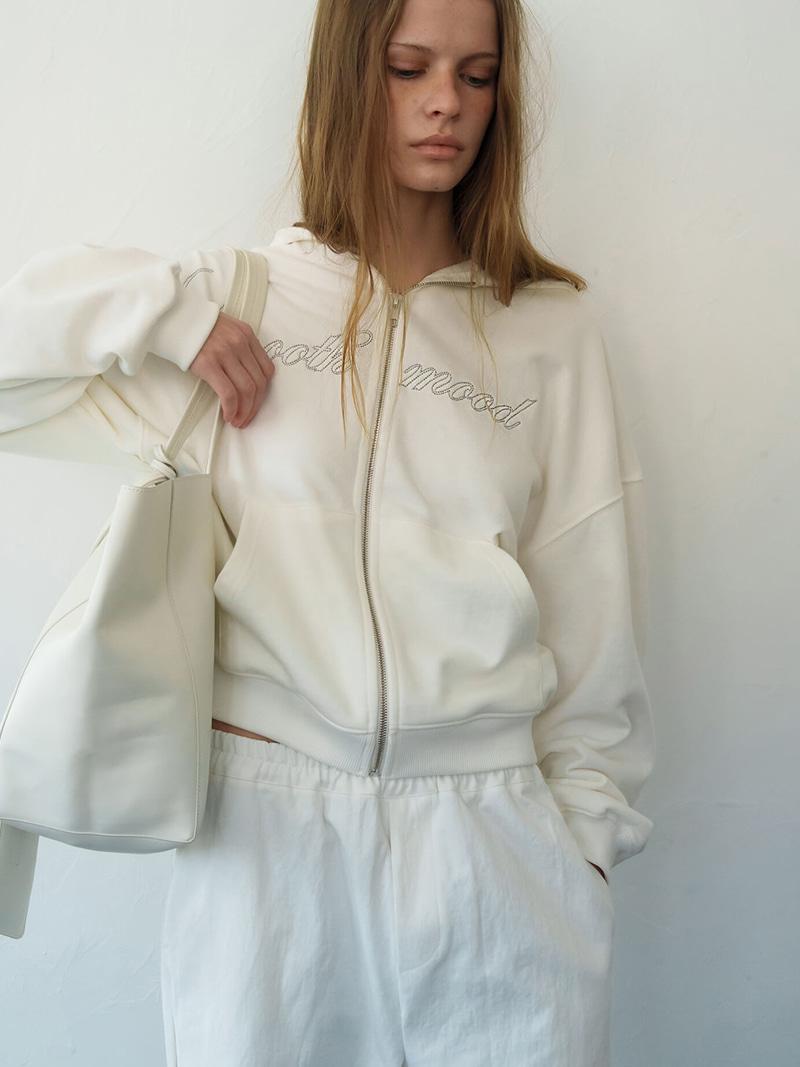 Drew Hooded Zip Up Ivory (4th)