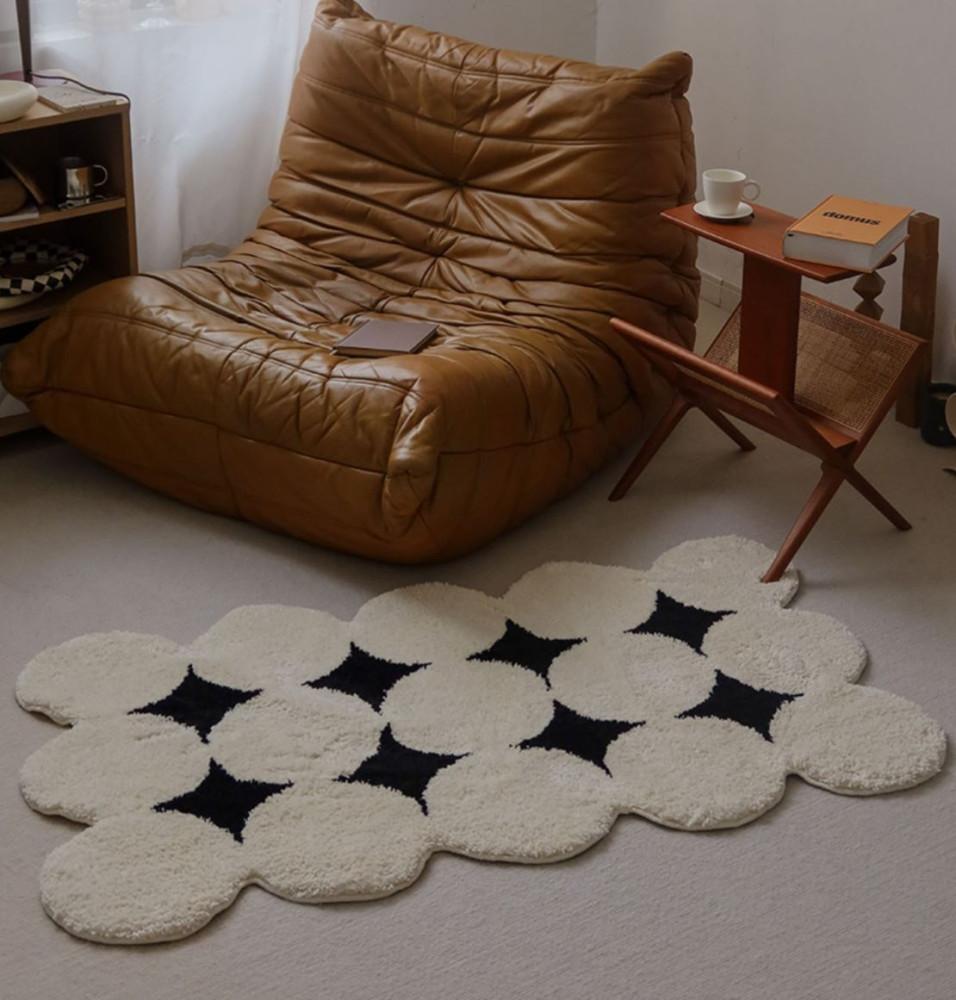 [하이프로젝트] 모던러그 동글동글러그 블랙러그 화이트러그