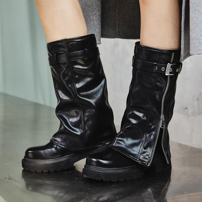 워머 벨티드 미들부츠 412446004(4cm/1color)