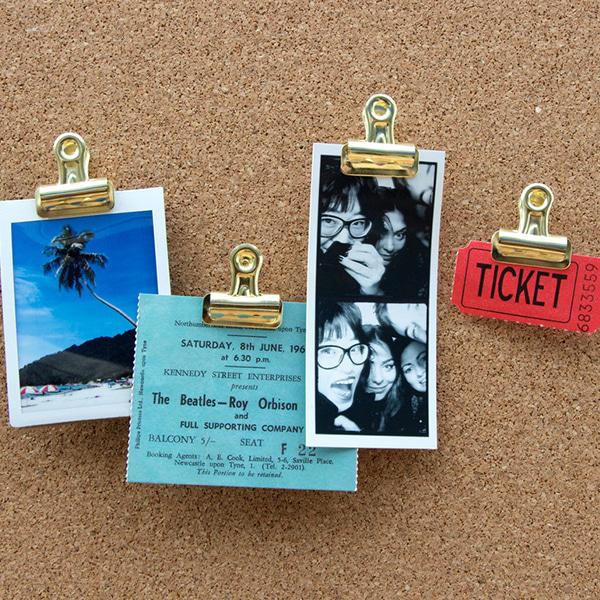 [썩유케이] 다용도 고정핀 고정클립 사무용 집게 골드