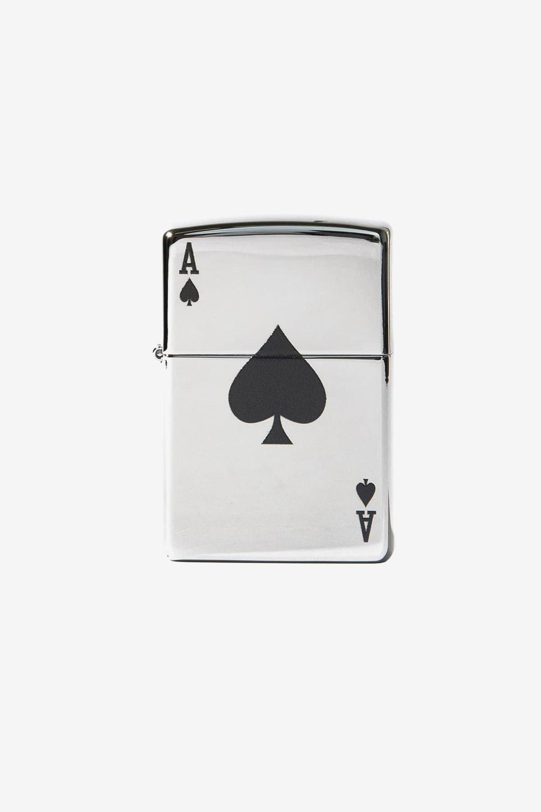 LZIP74 - Ace of Spades Zippo Lighter - Black/Silver / OS