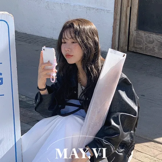 [Mayvi/자체제작] Pastry 비건 레더점퍼 (2 color/뉴컬러추가)