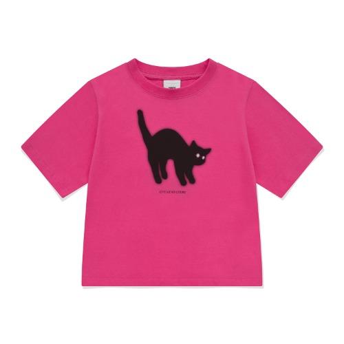 Chuck Greedy Cat Regular Fit T-Shirt, Magenta