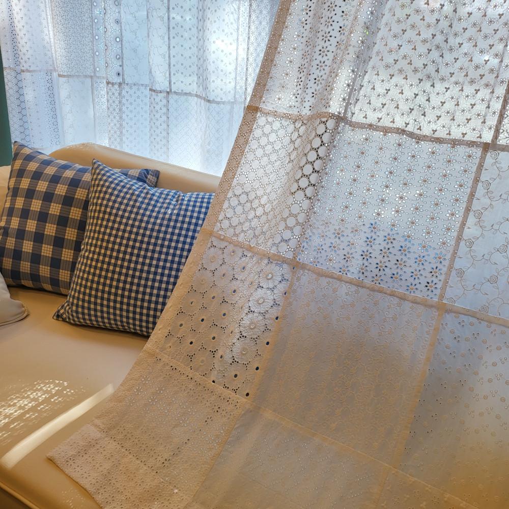 오월 레이스 패치워크 가로200 세로230센티 커튼