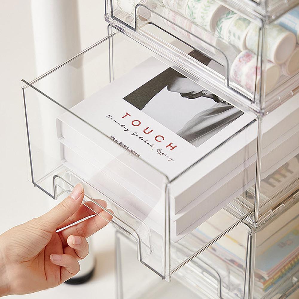 투명정리함 아크릴 펜트리 수납함 화장대 정리 다용도 서랍식 장난감 약 화장품 집정리 S