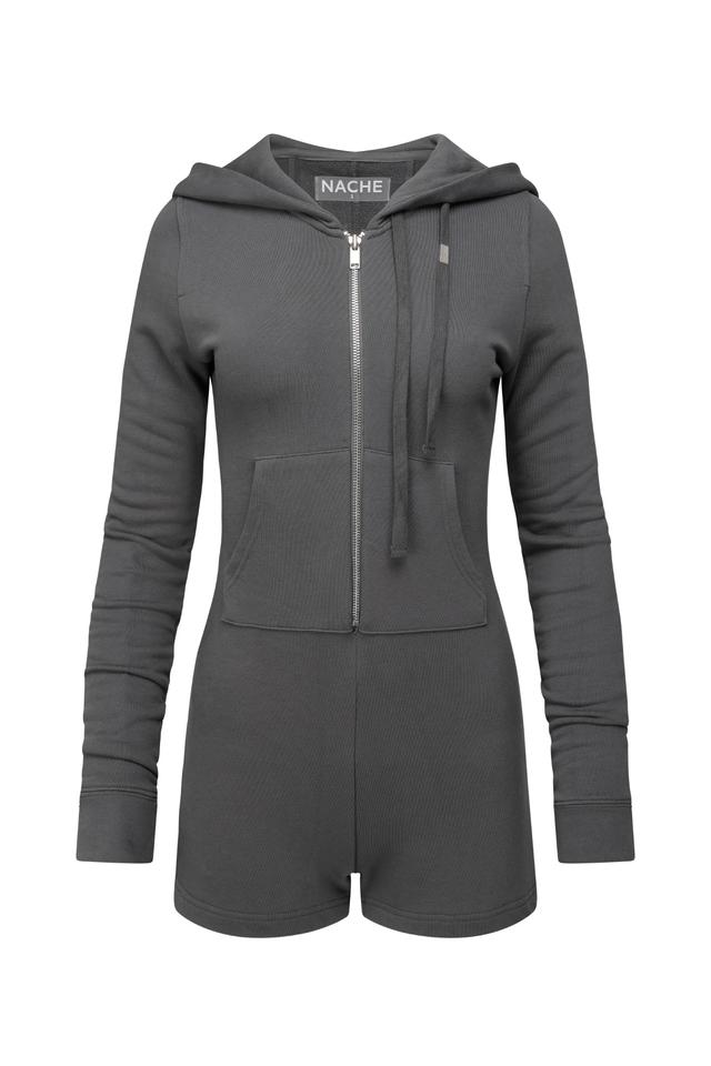 HOODIE HALF JUMPSUIT CHARCOAL