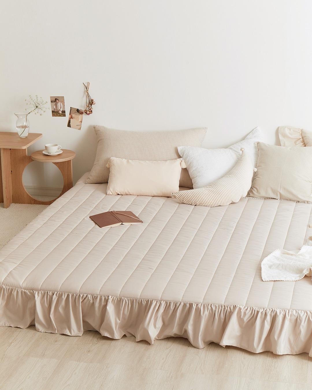 퓨어 고밀도 패밀리 프릴 누빔 방수패드 (3size)