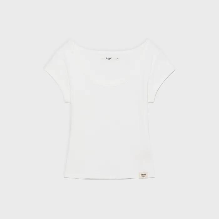 G DEEP SCOOP TEE (WHITE)