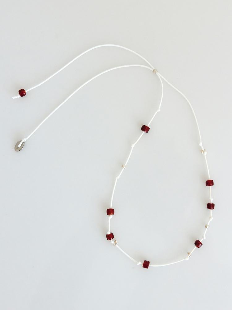 FRUIT GLASS NECKLACE -  RED