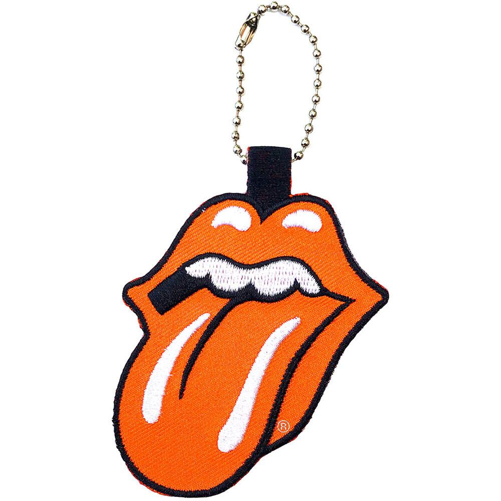공식 THE ROLLING STONES 더 롤링 스톤즈 Classic Tongue 자수 패치 키링 (오렌지)
