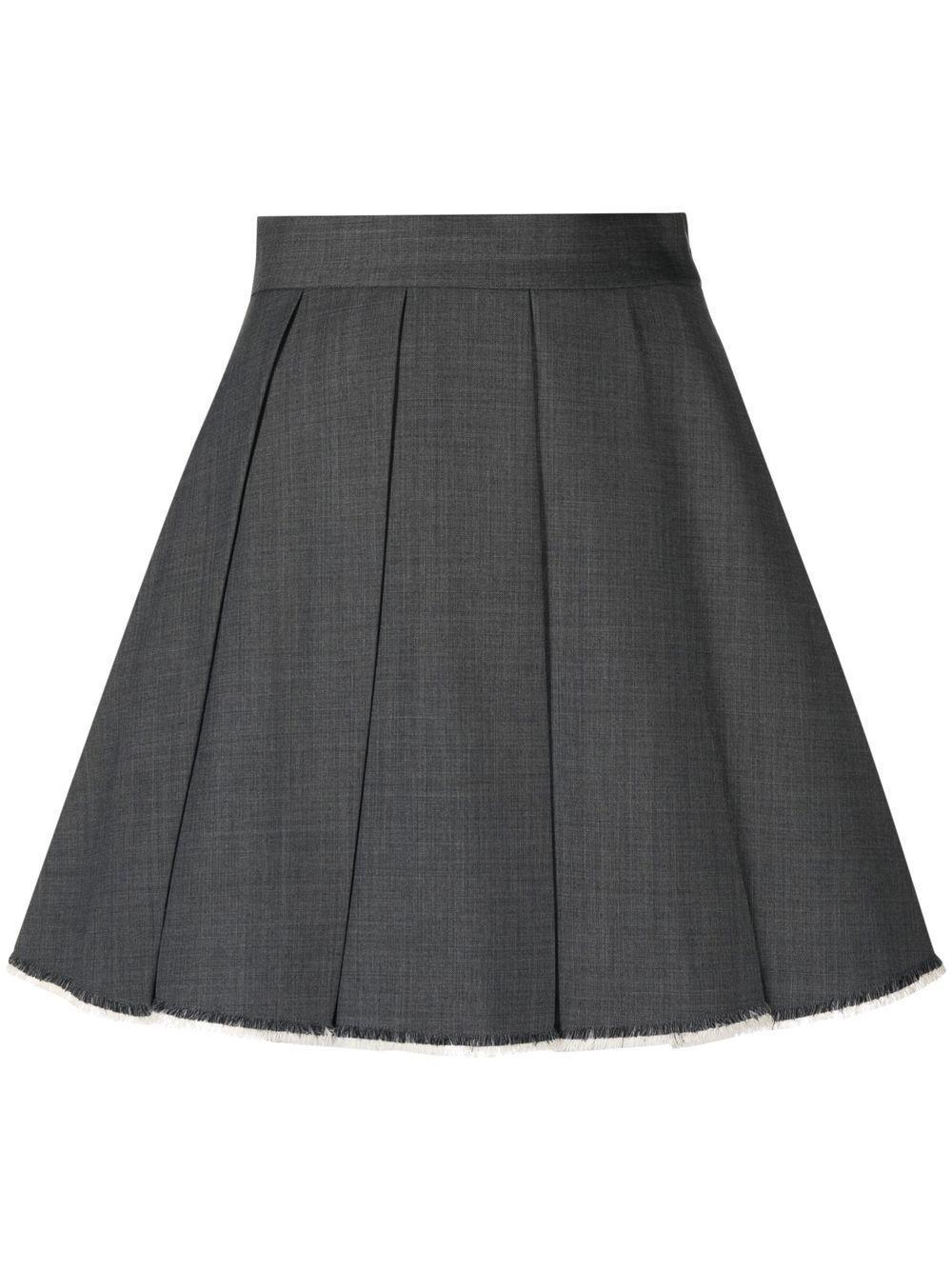 pleated A-line skirt