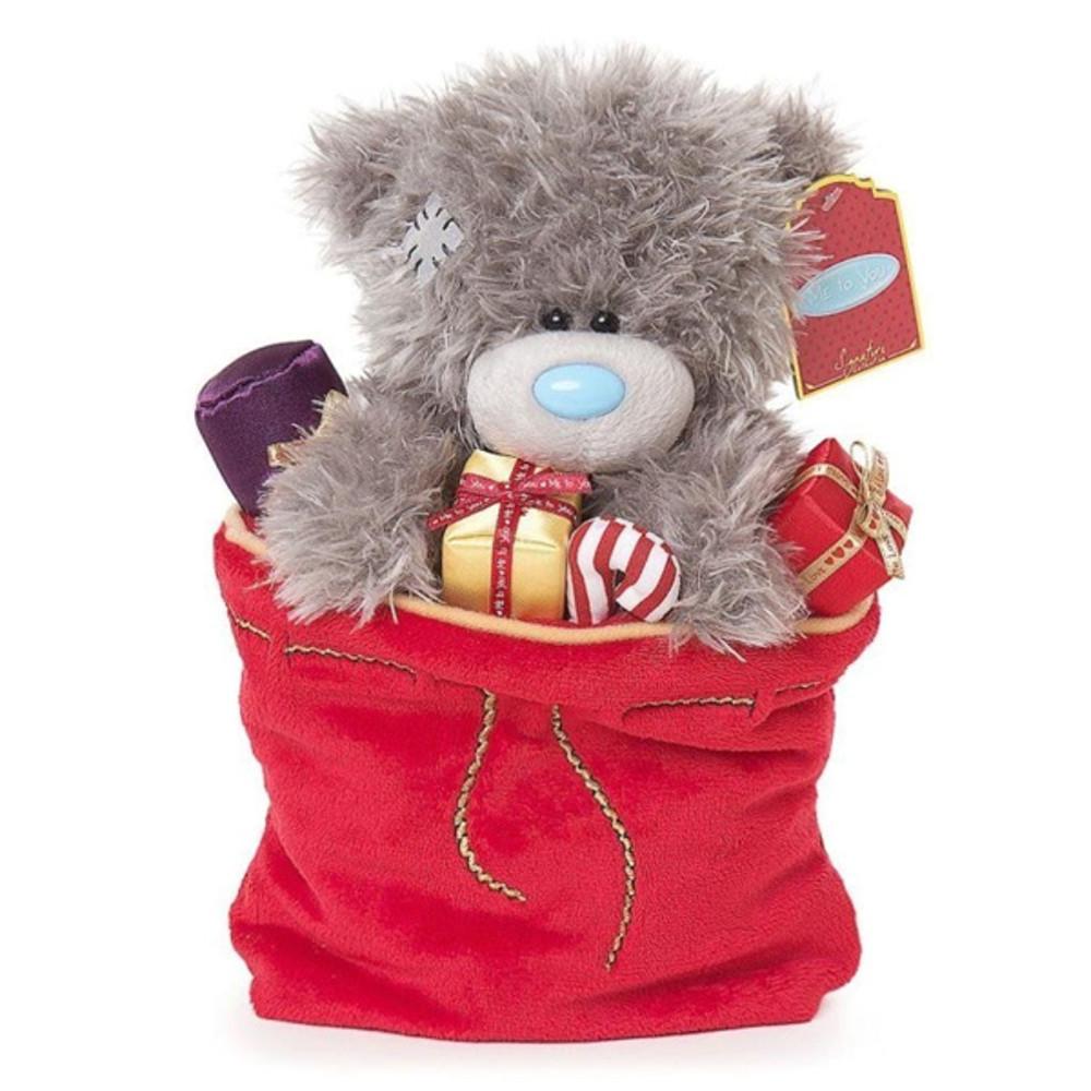Me To You 4207 미 투 유  플러시 베어 크리스마스 주머니-9in(22cm)/곰인형/미투유인형/인형선물