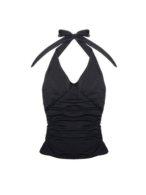 shirring halter neck