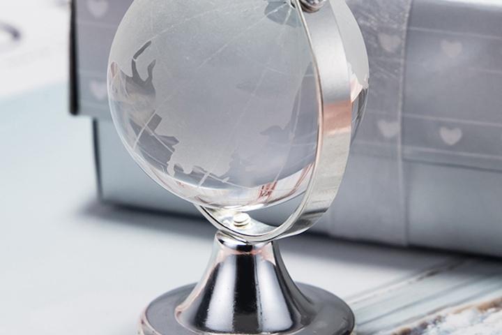 미니어처 크리스탈 지구본 오브제 인테리어 장식 소품 2colors