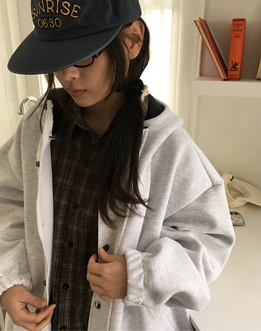 [5일간 new 5% sale] [unisex] 다픈 배색 오버 후드 자켓 (4color)