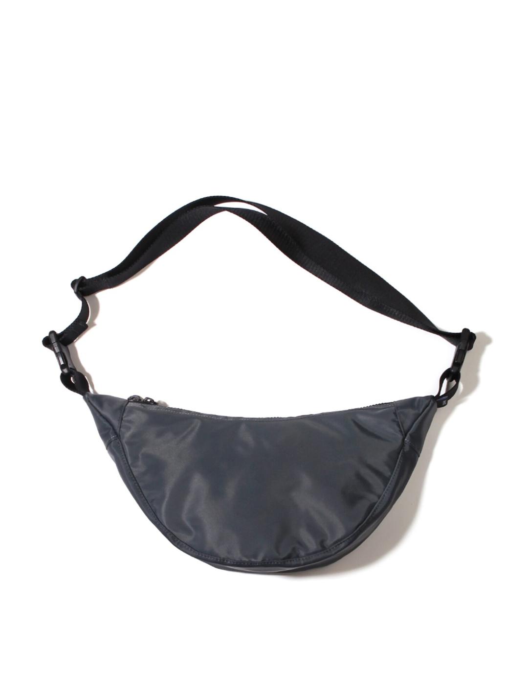 HEAVY TWILL NYLON HOBO BAG MINI-ASH
