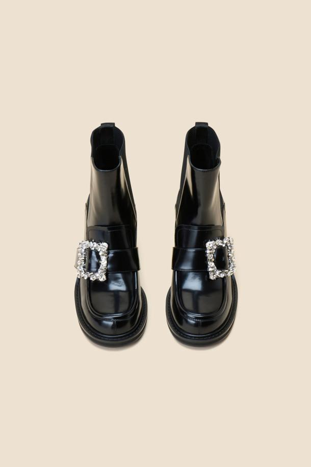 Jewelry ankle boot(black)