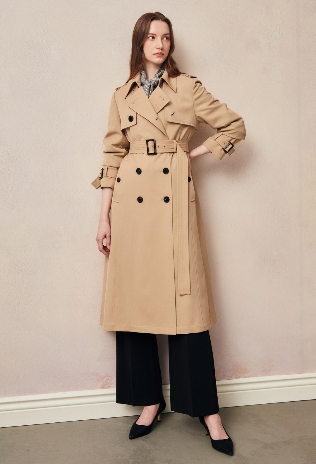 울 벨티드 트렌치 코트 (BEIGE)