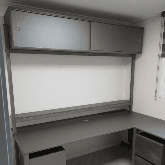 [IDEAS] BESPOKE F1데스크 2060+수직1860+선반x2+상부수납