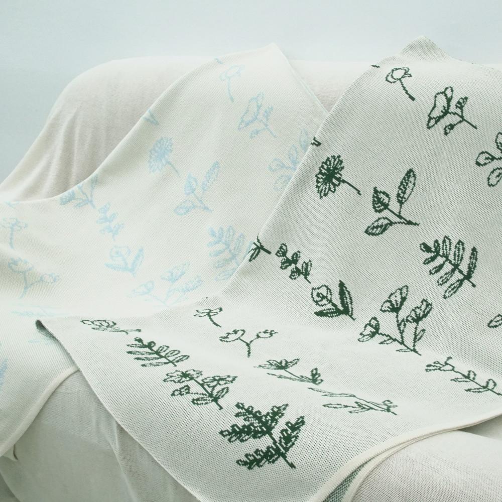 베르데VERDE 들꽃 니트 블랭킷 2size 2color : 베르데VERDE