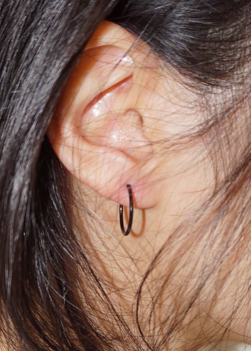 [E142]black surgical piercing/피어싱/써지컬/1.5