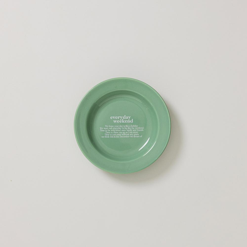 [ weekend 4 ] 홀리데이 미니 플레이트 'Green Ivory'