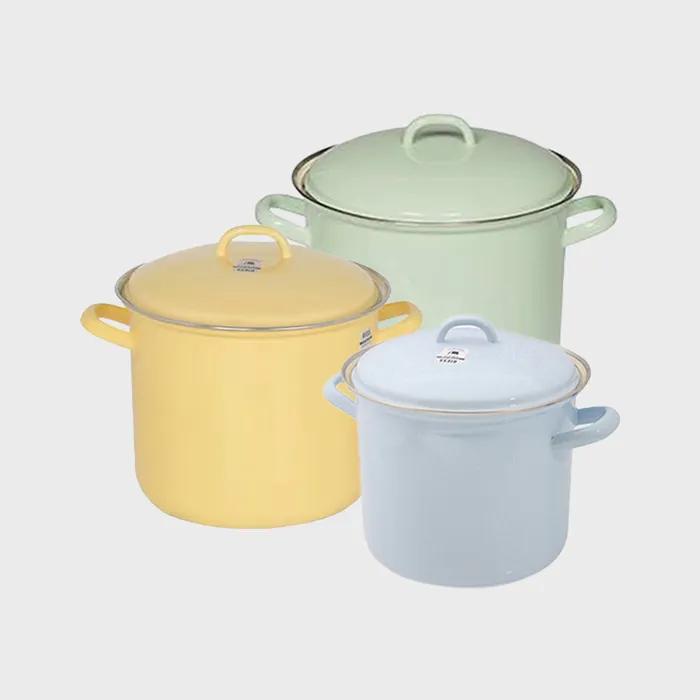 리스 번트 법랑 양수냄비 3종세트(18(H),20(H),22(H)cm)