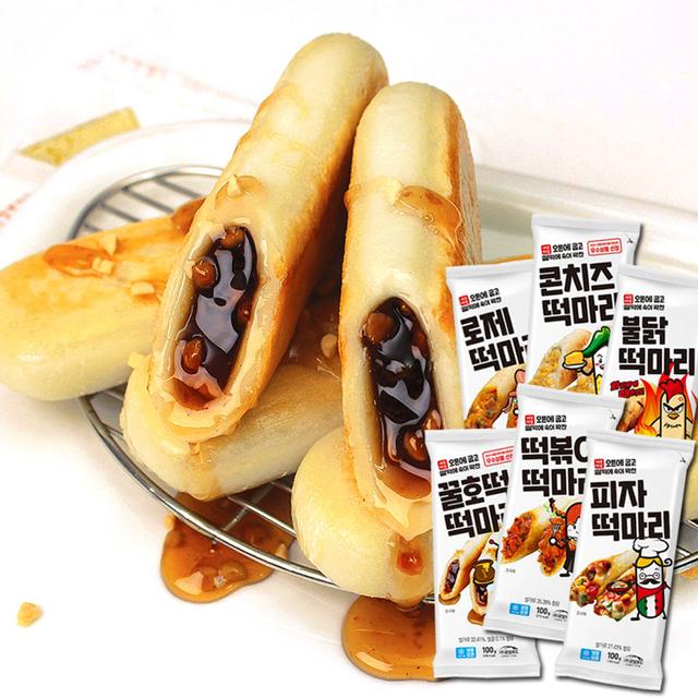 B센터 서울마님 길쭉이 호떡 피자 로제 꿀호떡 불닭 떡볶이 콘치즈 떡마리 구워먹는떡 100g