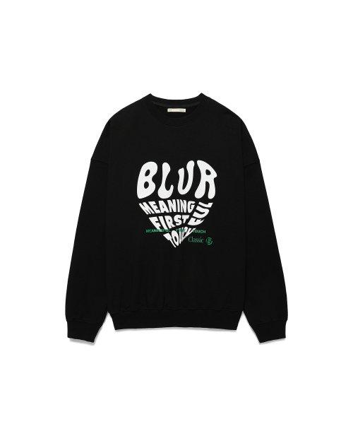 HEART GRAPHIC SWEATSHIRT - BLACK