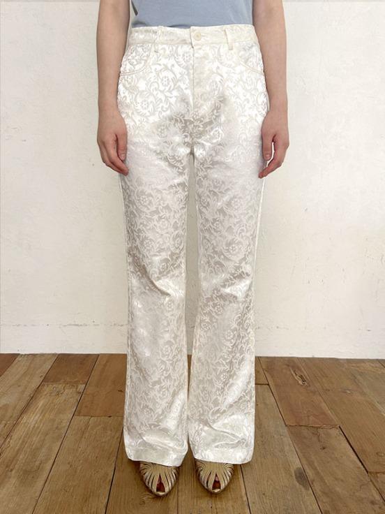 JACQUARD PANTS / IVORY