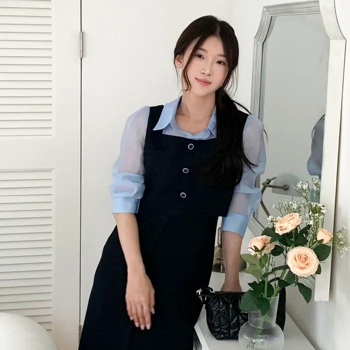 잇미샤 레이어 셔츠 원피스 ITP4WOP010_2colors