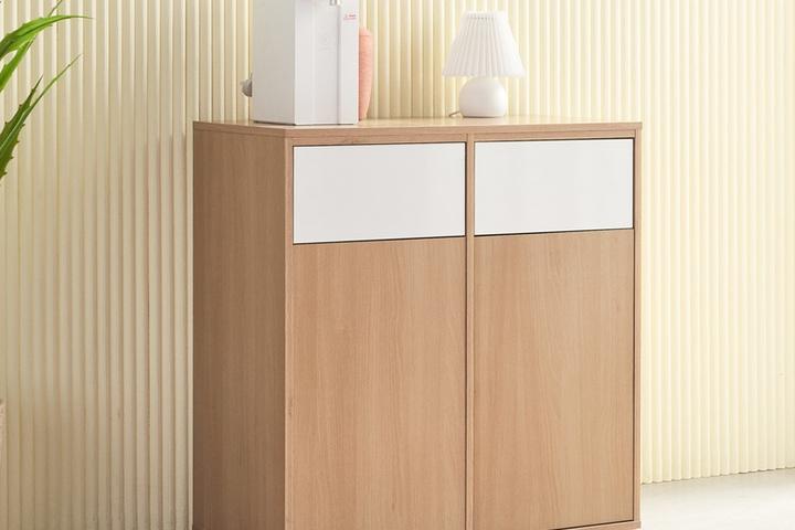 카페 2단 가정용 재활용 분리수거함 3colors